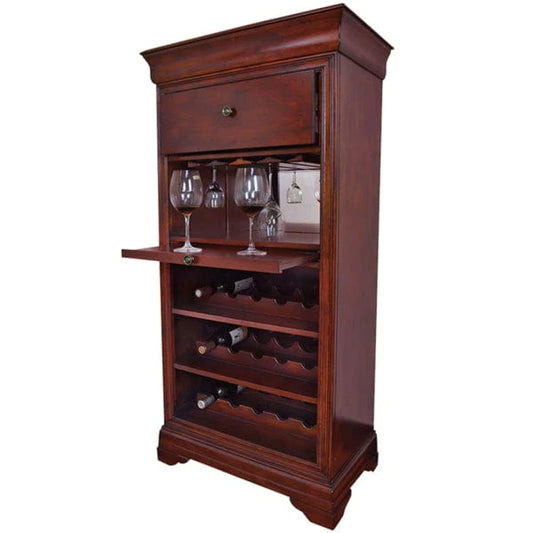 RAM Game Room Bars & Cabinets BRCB2 ET Bar Cabinet W/ Wine Rack - English Tudor